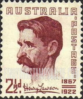 FindYourStampsValue: Henry Hertzberg Lawson (1867-1922), Author and Poet