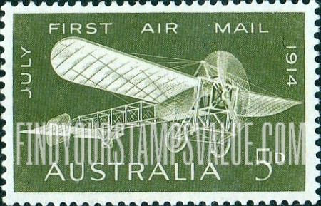 FindYourStampsValue: Bleriot 60 Plane, 1914