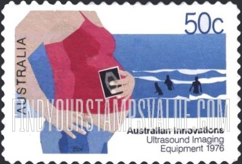 FindYourStampsValue: Australian Innovations: Ultrasound imaging equipment, 1976