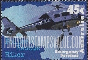 FindYourStampsValue: Emergency Services: Police rescue hiker