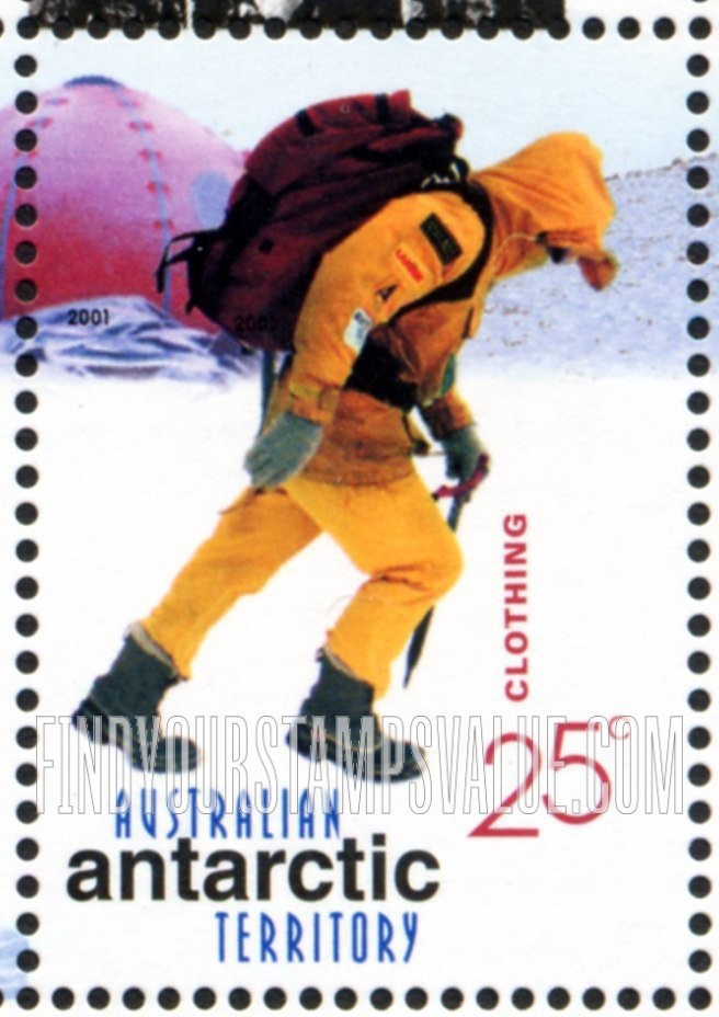 FindYourStampsValue: AUSTRALIAN ANTARCTIC TERRITORY - Australians in the Antarctic, Centenary: Cold-weather clothing
