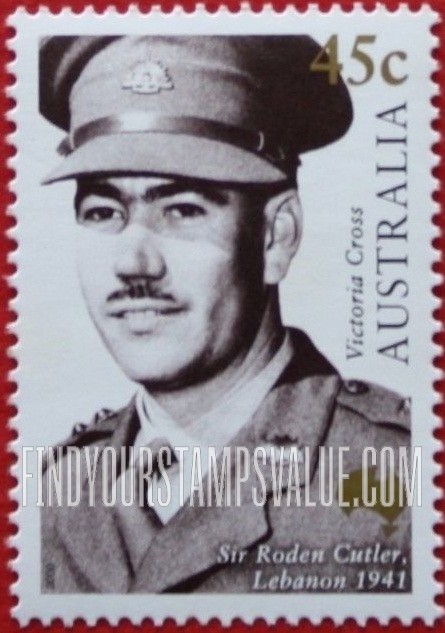 FindYourStampsValue: Australian Victoria Cross, Centennial: Sir Arthur Roden Cutler