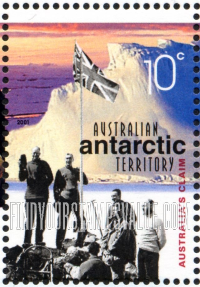 FindYourStampsValue: AUSTRALIAN ANTARCTIC TERRITORY - Australians in the Antarctic, Centenary: Australia’s claim to territory