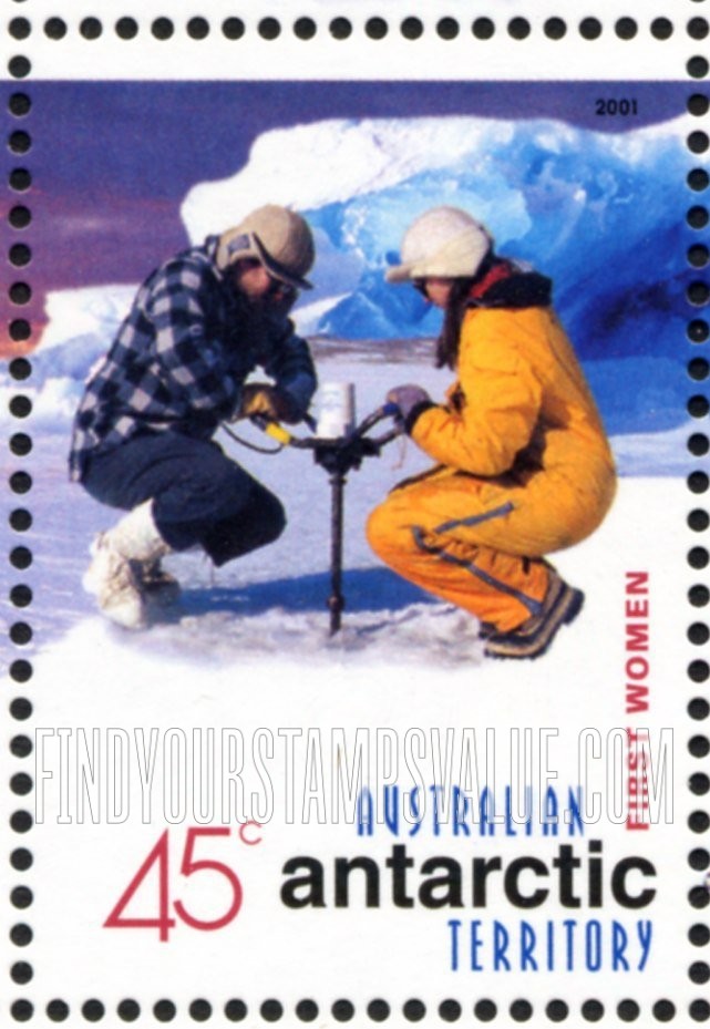 FindYourStampsValue: AUSTRALIAN ANTARCTIC TERRITORY - Australians in the Antarctic, Centenary: First women on Antarctica