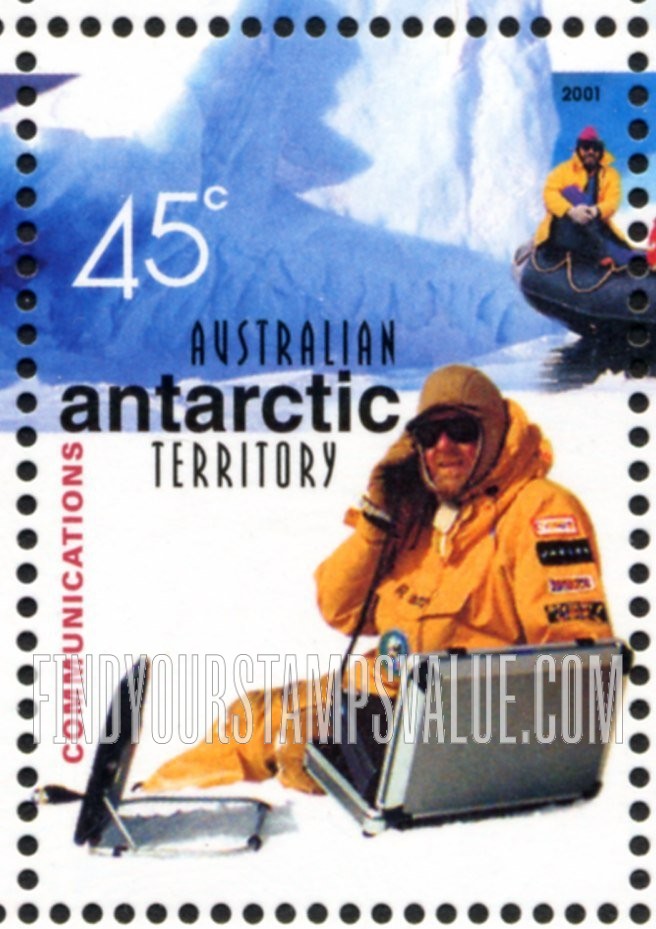 FindYourStampsValue: AUSTRALIAN ANTARCTIC TERRITORY - Australians in the Antarctic, Centenary: Communications