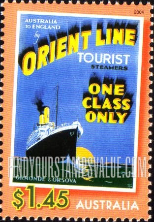 FindYourStampsValue: Passenger Ship Travel Posters: Orient Line