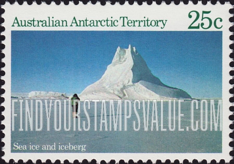 FindYourStampsValue: AUSTRALIAN ANTARCTIC TERRITORY: Sea ice, iceberg
