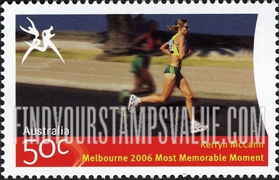FindYourStampsValue: Highlights of Commonwealth Games: Kerryn McCann - Running pas opponent, profile