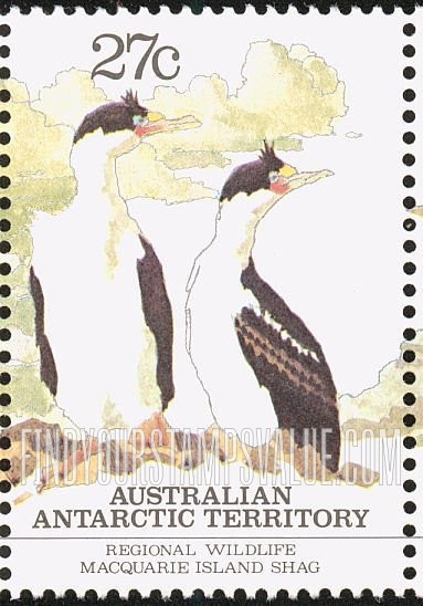 FindYourStampsValue: AUSTRALIAN ANTARCTIC TERRITORY: Macquarie Island shags