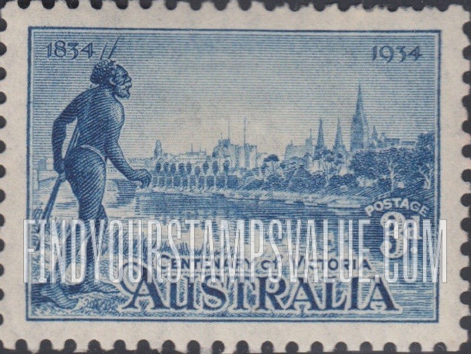FindYourStampsValue: Yarra Yarra Tribesman, Yarra River and View of Melbourne
