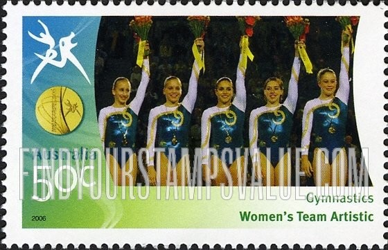 FindYourStampsValue: Medalists at Commonwealth Games: Women’s Artistic Gymnastics team