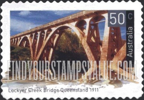 FindYourStampsValue: Historic Bridges: Lockyer Creek Bridge, Queensland, 1911