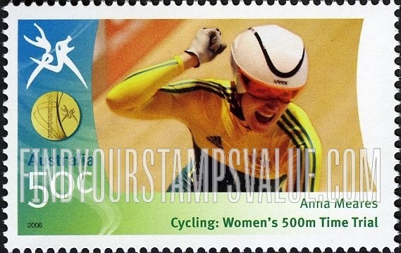 FindYourStampsValue: Medalists at Commonwealth Games: Anna Meares