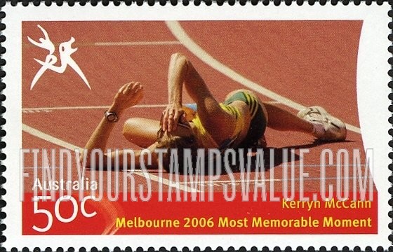 FindYourStampsValue: Highlights of Commonwealth Games: Kerryn McCann - Colapsed on track