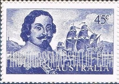 FindYourStampsValue: Early Navigators Type of 1963: Abel Tasman and Ship