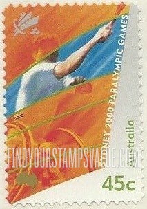 FindYourStampsValue: 2000 Paralympics, Sydney: Wheelchair tennis