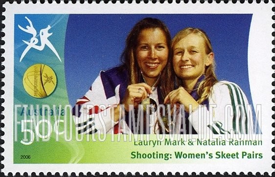 FindYourStampsValue: Medalists at Commonwealth Games: Lauryn Mark & Natalia Rahman
