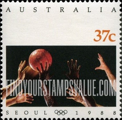 FindYourStampsValue: 1988 Summer Olympics, Seoul: Basketball