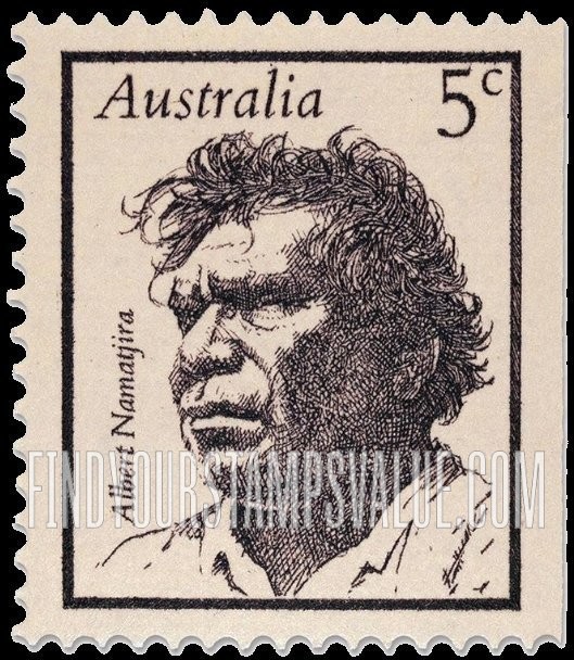 FindYourStampsValue: Famous Australians: Albert Namatjira (1902-59), aborigine, artist