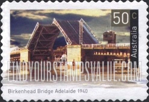 FindYourStampsValue: Historic Bridges: Birkenhead Bridge, Adelaide, 1940