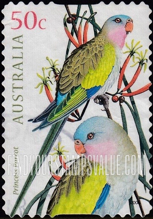 FindYourStampsValue: Parrots: Princess parrot
