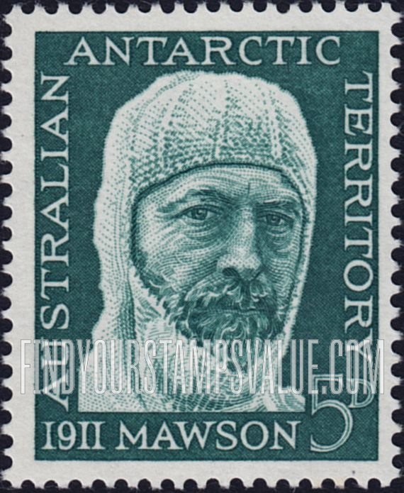 FindYourStampsValue: AUSTRALIAN ANTARCTIC TERRITORY: Sir Douglas Mawson