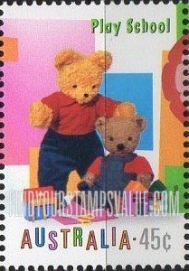 FindYourStampsValue: Children’s Television Programs: Teddy bears from “Play School”