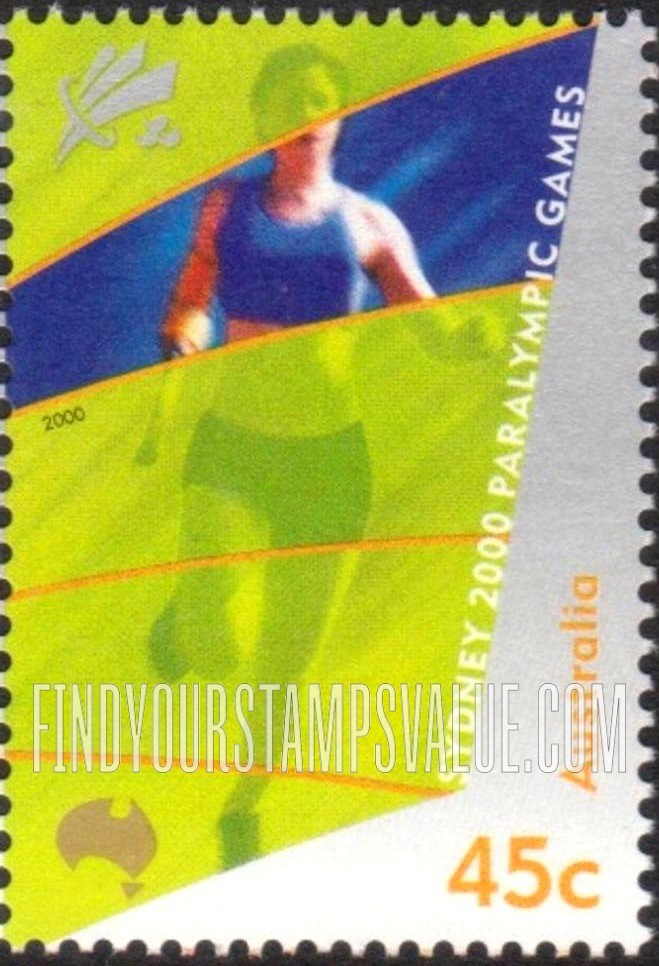 FindYourStampsValue: 2000 Paralympics, Sydney: Amputee running