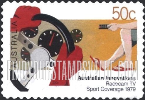 FindYourStampsValue: Australian Innovations: Racecam television sports coverage, 1979