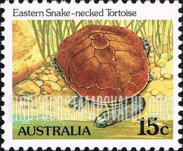 FindYourStampsValue: Eastern snake-necked tortoise