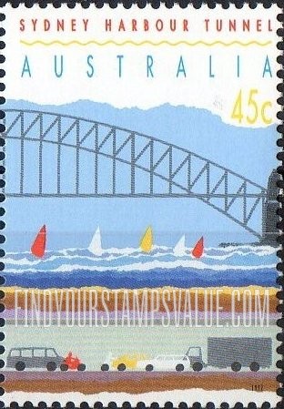 FindYourStampsValue: Opening of Sydney Harbor Tunnel, August 29: Right side