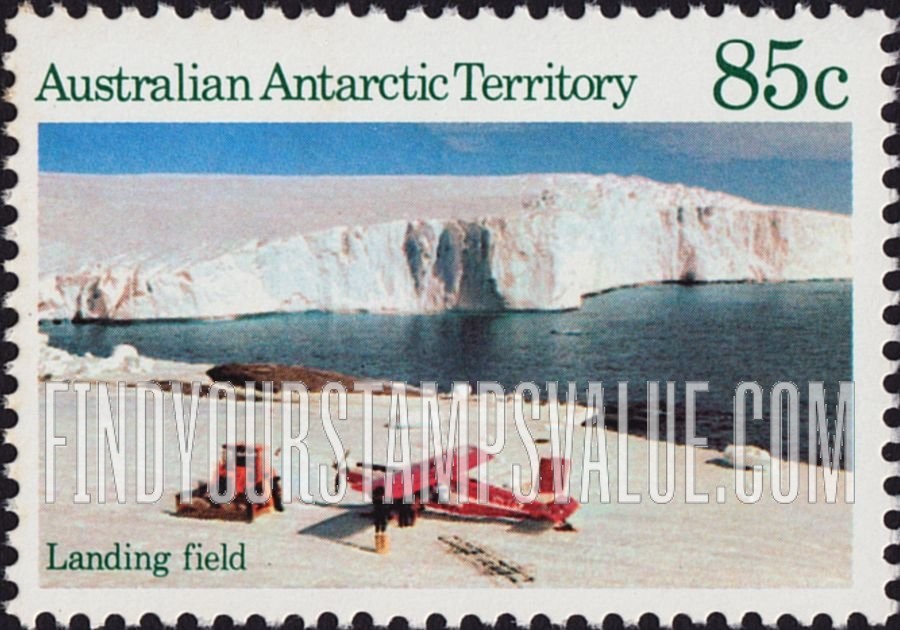 FindYourStampsValue: AUSTRALIAN ANTARCTIC TERRITORY: Landing field