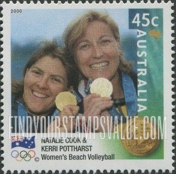 FindYourStampsValue: Australian Gold Medalists at 2000 Olympics: Natalie Cook, Kerri Pottharst