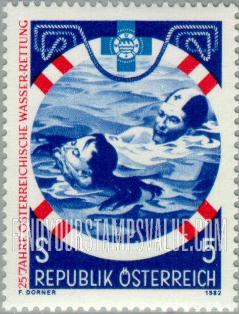 FindYourStampsValue: Water Rescue Service, 25th Anniversary