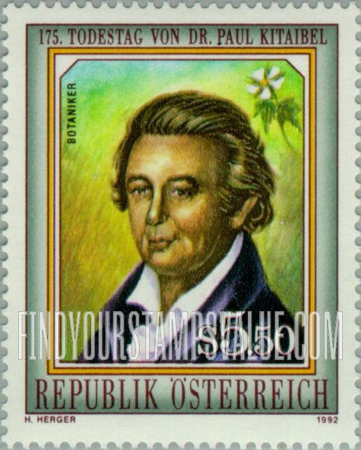 FindYourStampsValue: Scientists: Dr. Paul Kitaibel (1757-1817), botanist