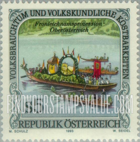FindYourStampsValue: Folk Festival: Corpus Christi Day Procession, Upper Austria