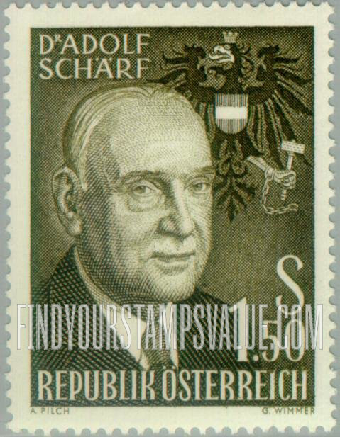 FindYourStampsValue: President Adolf Schärf