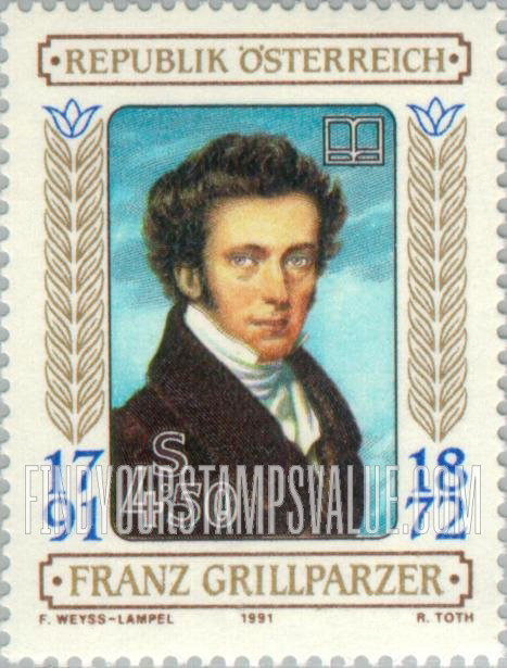 FindYourStampsValue: Franz Grillparzer (1791-1872), Dramatic Poet