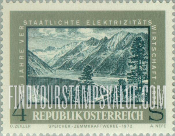 FindYourStampsValue: Zemm Power Station (lake in Zillertaler Alps)