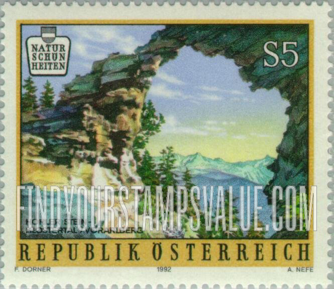 FindYourStampsValue: Scenery: Natural Bridge, Vorarlberg