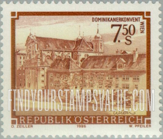 FindYourStampsValue: Monasteries and Abbeys: Dominican Convent, Vienna