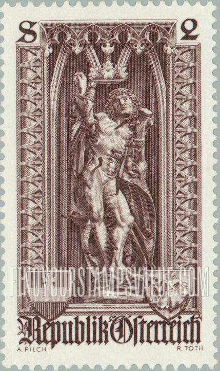 FindYourStampsValue: Statues in St. Stephen’s Cathedral, Vienna: St. Sebastian