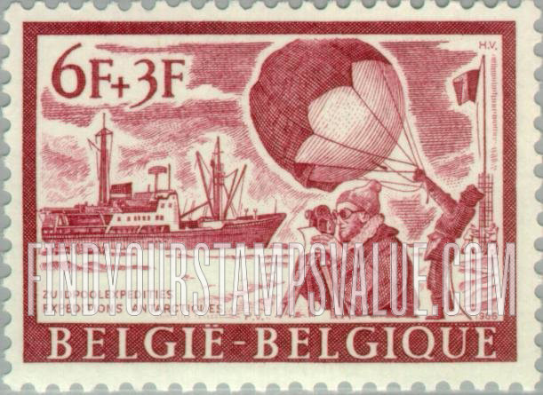 FindYourStampsValue: Semi-Postal: Surveyor, weather balloon, ship