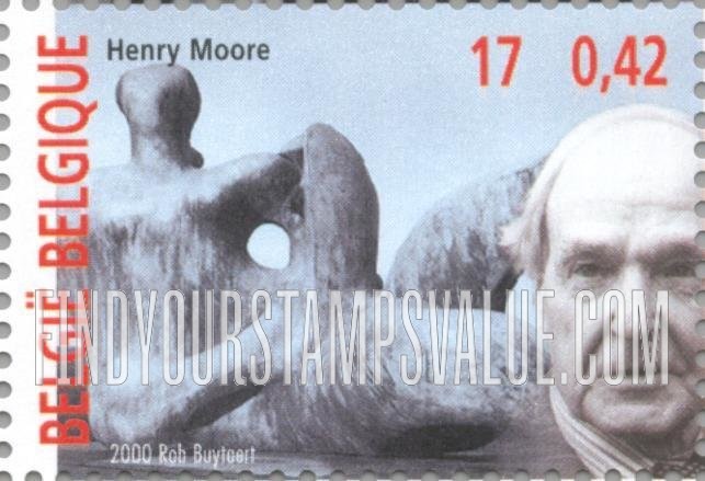 FindYourStampsValue: The 20th Century: Henry Moore, sculptor