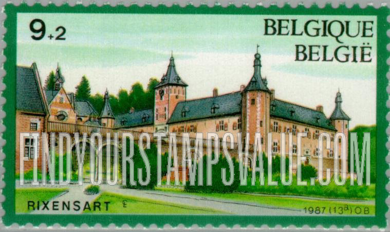FindYourStampsValue: Semi-Postal, Castles: Rixensart