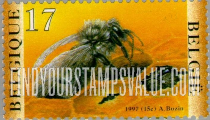 FindYourStampsValue: Bees and Apiculture: Bee exiting cell