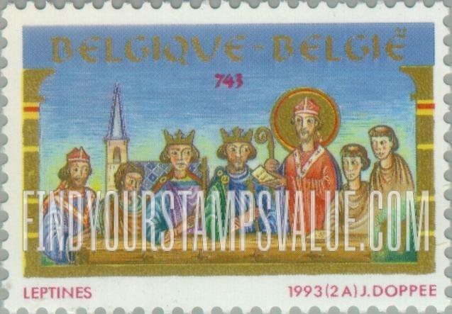FindYourStampsValue: History: Council of Leptines, 1250th Anniversary