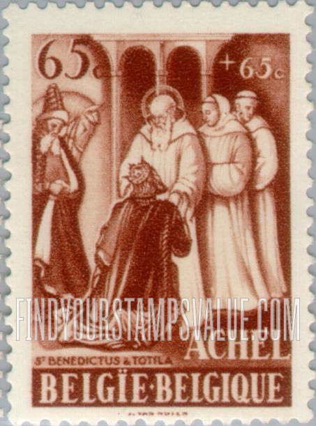 FindYourStampsValue: Semi-Postal: St. Benedict and King Totila