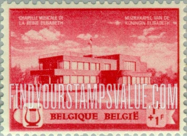 FindYourStampsValue: Semi-Postal: Queen Elisabeth Music Chapel