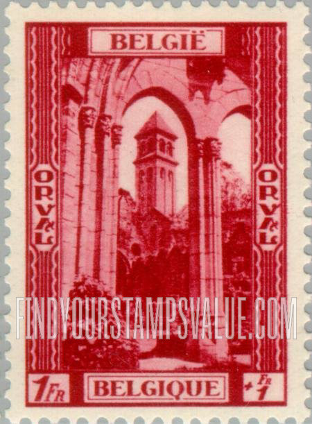 FindYourStampsValue: Semi-Postal: Reconstructed Tower Seen through Cloister